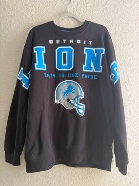 Detroit Lions Black Crewneck Sweatshirt